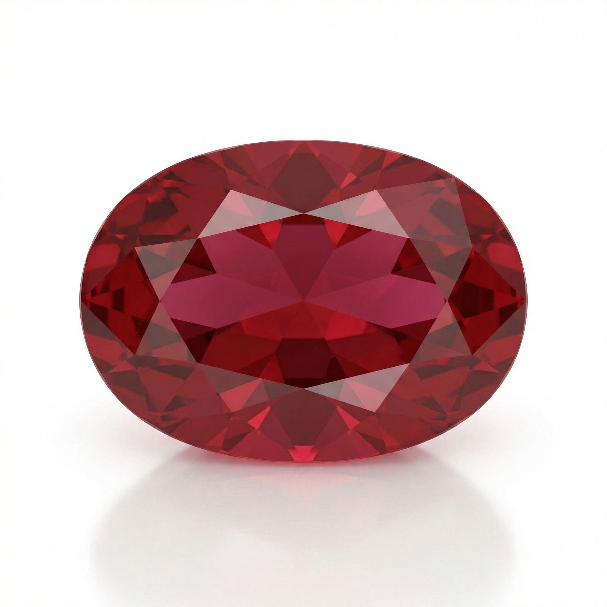 IGI Certified Laboratory Grown Ruby | 6.70 Carat Oval Brilliant Cut | Premium Red Gemstone-Saleh Sallom Main image