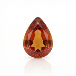 IGI Certified Laboratory Grown Orange Sapphire | 1.07 Carat Pear Mixed Cut | Vivid Orange Gemstone-Saleh Sallom