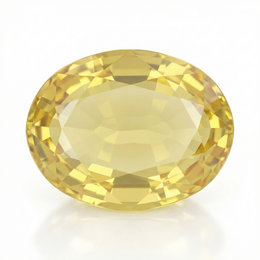IGI Certified Laboratory Grown Yellow Sapphire | 20.49 Carat Oval Mixed Cut | Luxury Bright Yellow Gemstone-Saleh Sallom