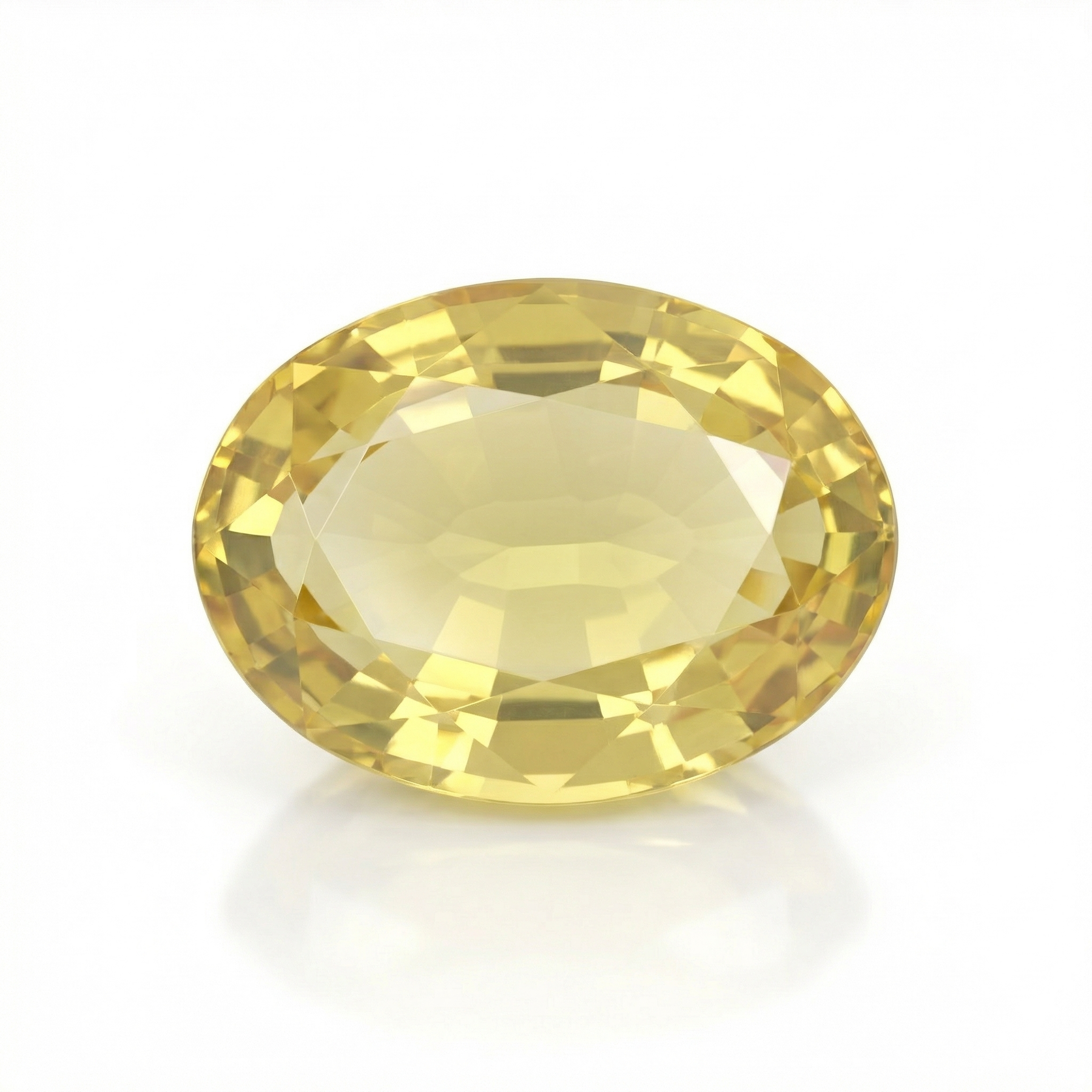 IGI Certified Laboratory Grown Yellow Sapphire | 20.49 Carat Oval Mixed Cut | Luxury Bright Yellow Gemstone-Saleh Sallom