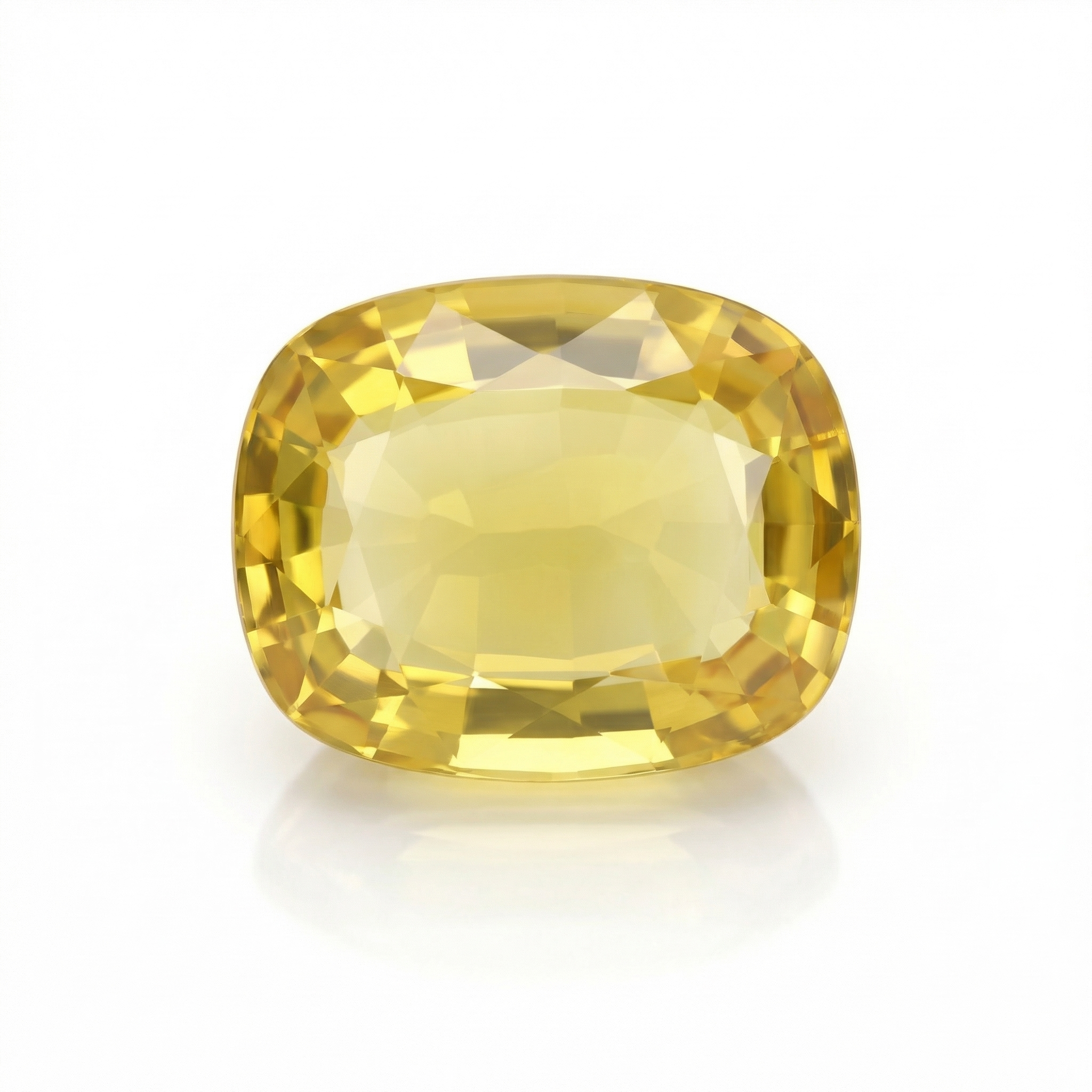 IGI Certified Laboratory Grown Yellow Sapphire | 32.67 Carat Cushion Mixed Cut | Exceptional Luxury Statement Gemstone-Saleh Sallom Main image