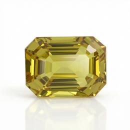 IGI Certified Laboratory Grown Yellow Sapphire | 17.25 Carat Emerald Cut | Premium Bright Yellow Gemstone-Saleh Sallom