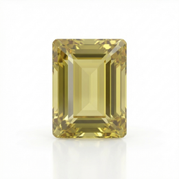 IGI Certified Laboratory Grown Yellow Sapphire | 3.84 Carat Rectangular Step Cut | Elegant Yellow Gemstone-Saleh Sallom