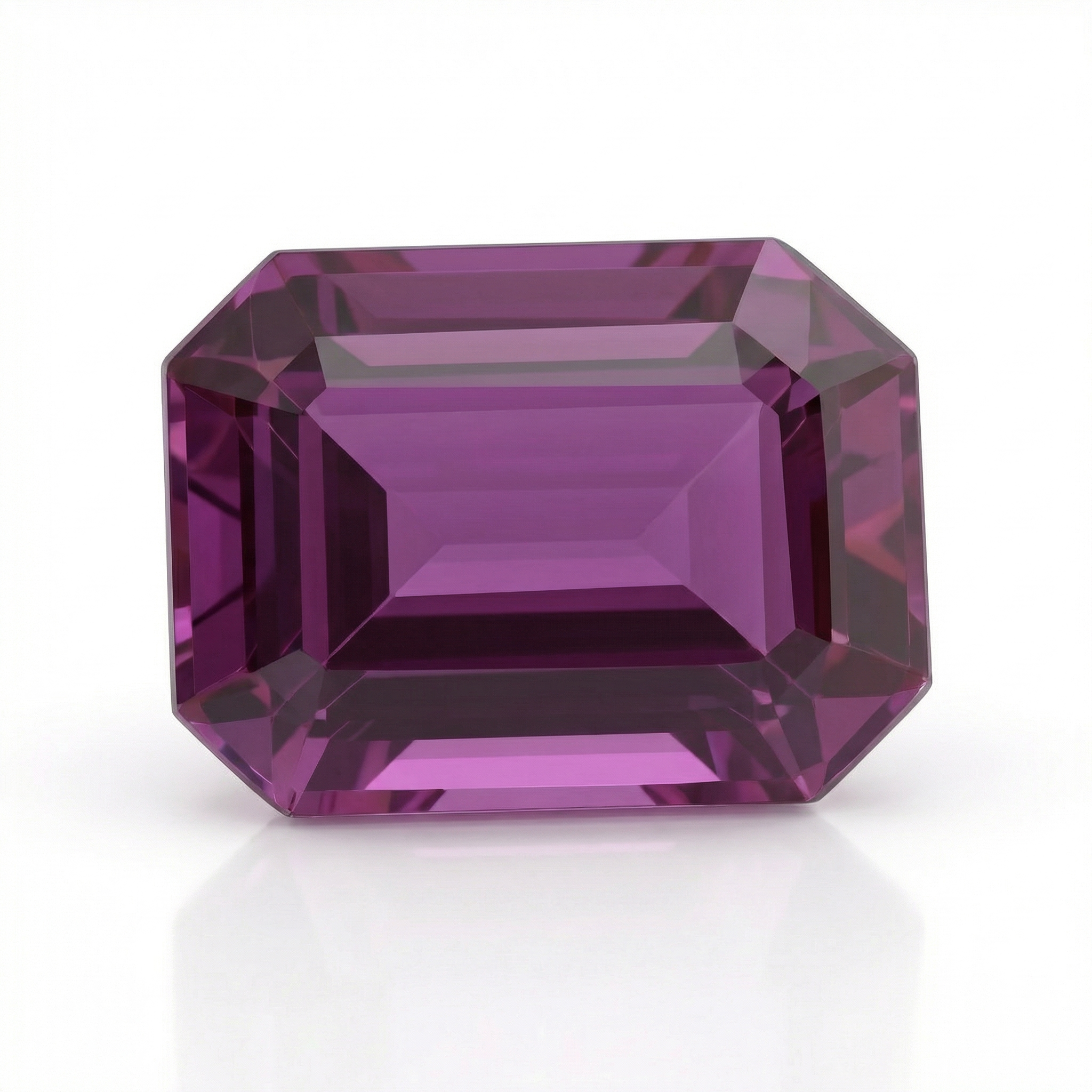 IGI Certified Laboratory Grown Pink Sapphire | 6.15 Carat Emerald Cut | Premium Purplish Pink Gemstone-Saleh Sallom Main image