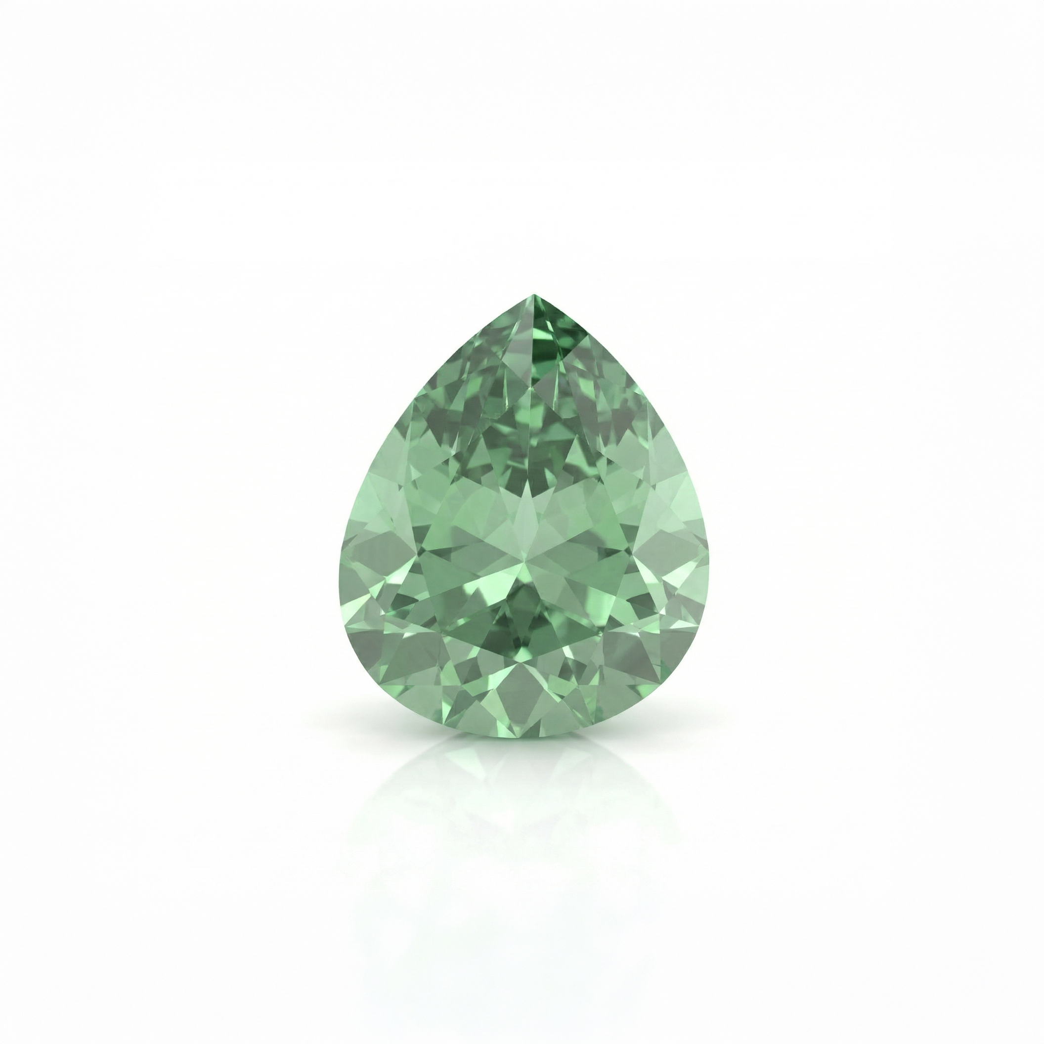 IGI Certified Laboratory Grown Green Sapphire | 11.80 Carat Pear Mixed Cut | Vibrant Green Gemstone-Saleh Sallom Main image