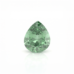 IGI Certified Laboratory Grown Green Sapphire | 11.80 Carat Pear Mixed Cut | Vibrant Green Gemstone-Saleh Sallom