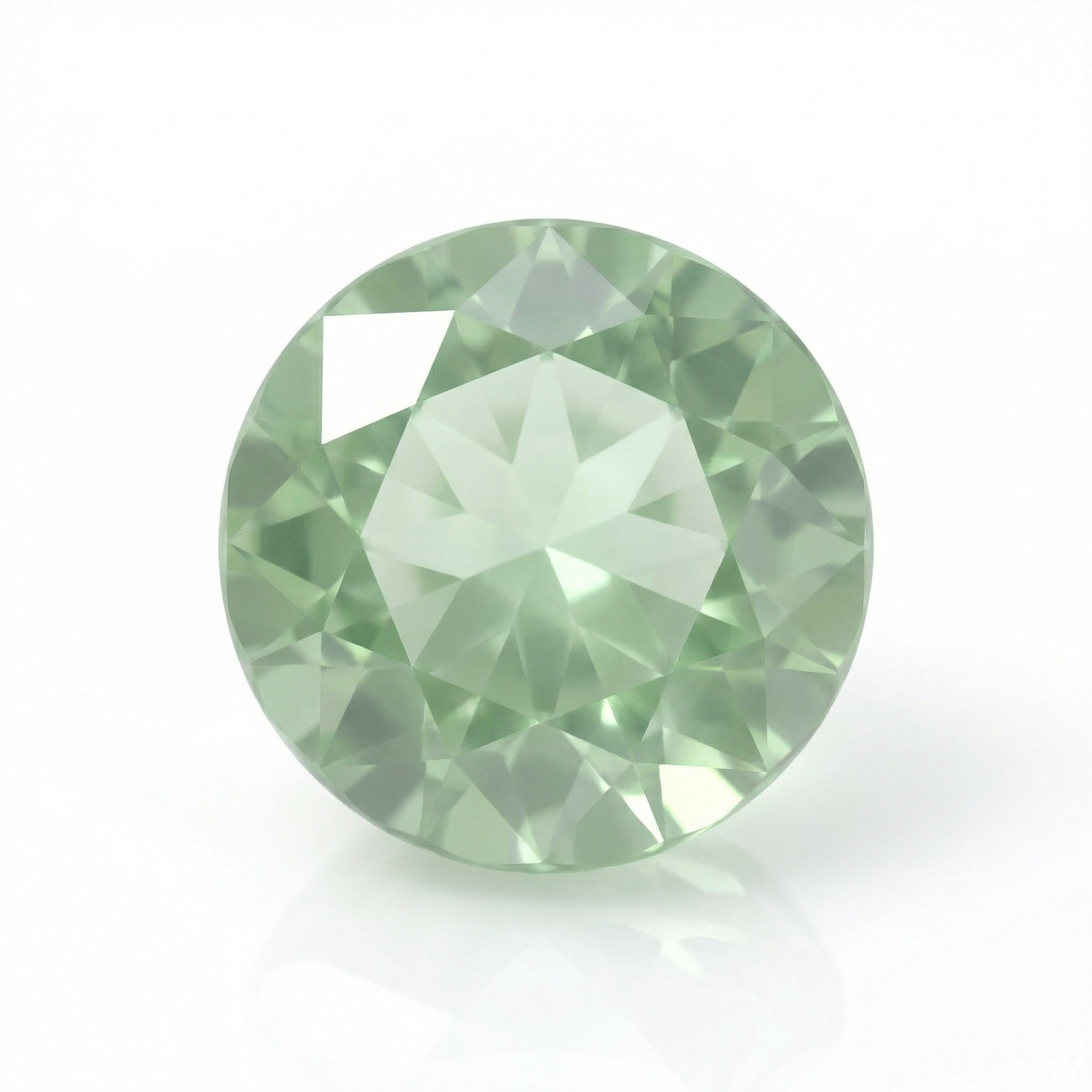 IGI Certified Laboratory Grown Green Spinel | 8.48 Carat Round Mixed Cut | Vibrant Green Gemstone-Saleh Sallom Main image