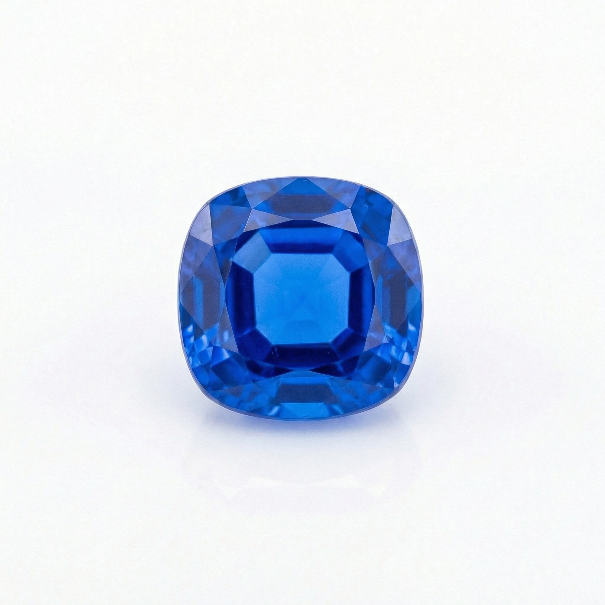IGI Certified Laboratory Grown Blue Spinel | 4.32 Carat Square Cushion Mixed Cut | Vivid Blue Gemstone-Saleh Sallom Main image