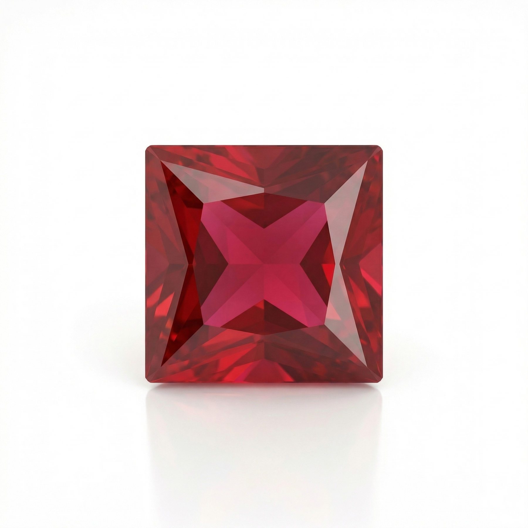 IGI Certified Laboratory Grown Ruby | 1.24 Carat Princess Cut | Purplish Red Gemstone-Saleh Sallom