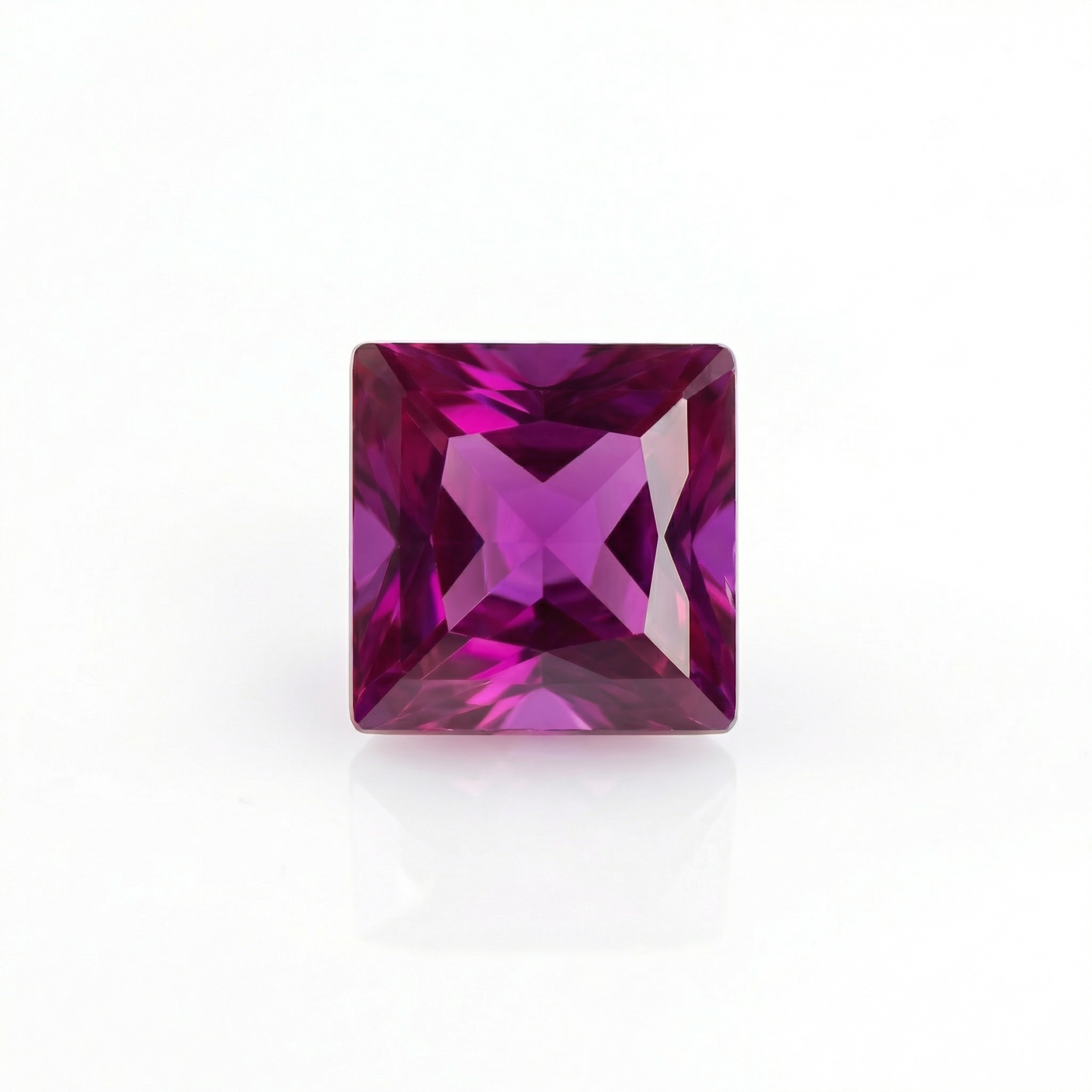 IGI Certified Laboratory Grown Ruby | 1.29 Carat Princess Cut | Purplish Red Gemstone-Saleh Sallom Main image