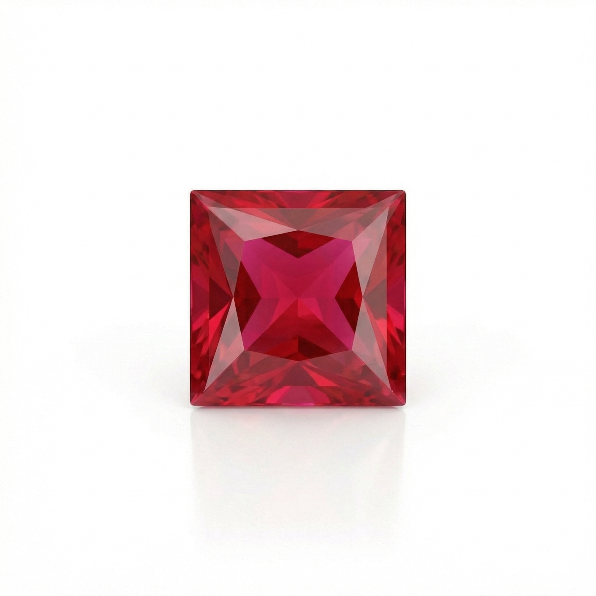 IGI Certified Laboratory Grown Ruby | 1.28 Carat Princess Cut | Purplish Red Gemstone-Saleh Sallom Main image