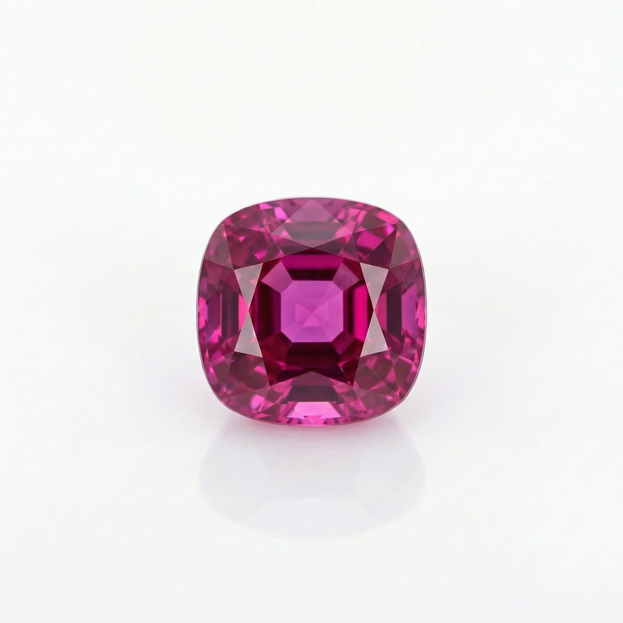 IGI Certified Laboratory Grown Pink Sapphire | 5.23 Carat Square Cushion Mixed Cut | Vibrant Pink Gemstone-Saleh Sallom Main image