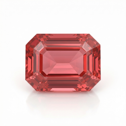 IGI Certified Laboratory Grown Orangy Red Ruby | 9.87 Carat Emerald Cut | Luxury Gemstone-Saleh Sallom