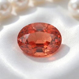 IGI Certified Laboratory Grown Orangy Pink Sapphire | 20.44 Carat Oval Mixed Cut | Luxury Gemstone-Saleh Sallom