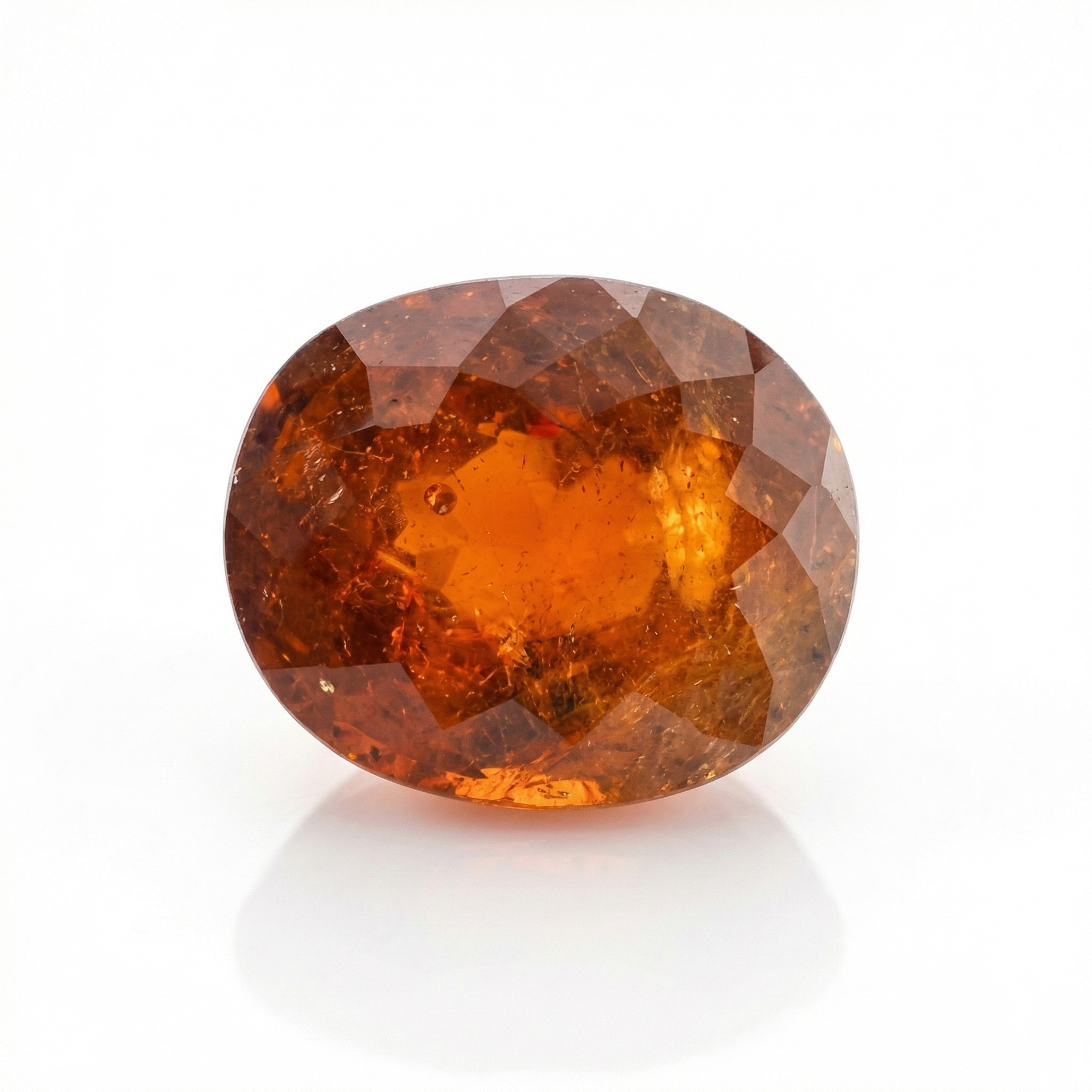 IGI Certified Natural Spessartite Garnet | 7.03 Carat Oval Cut | Brownish Orange-Saleh Sallom