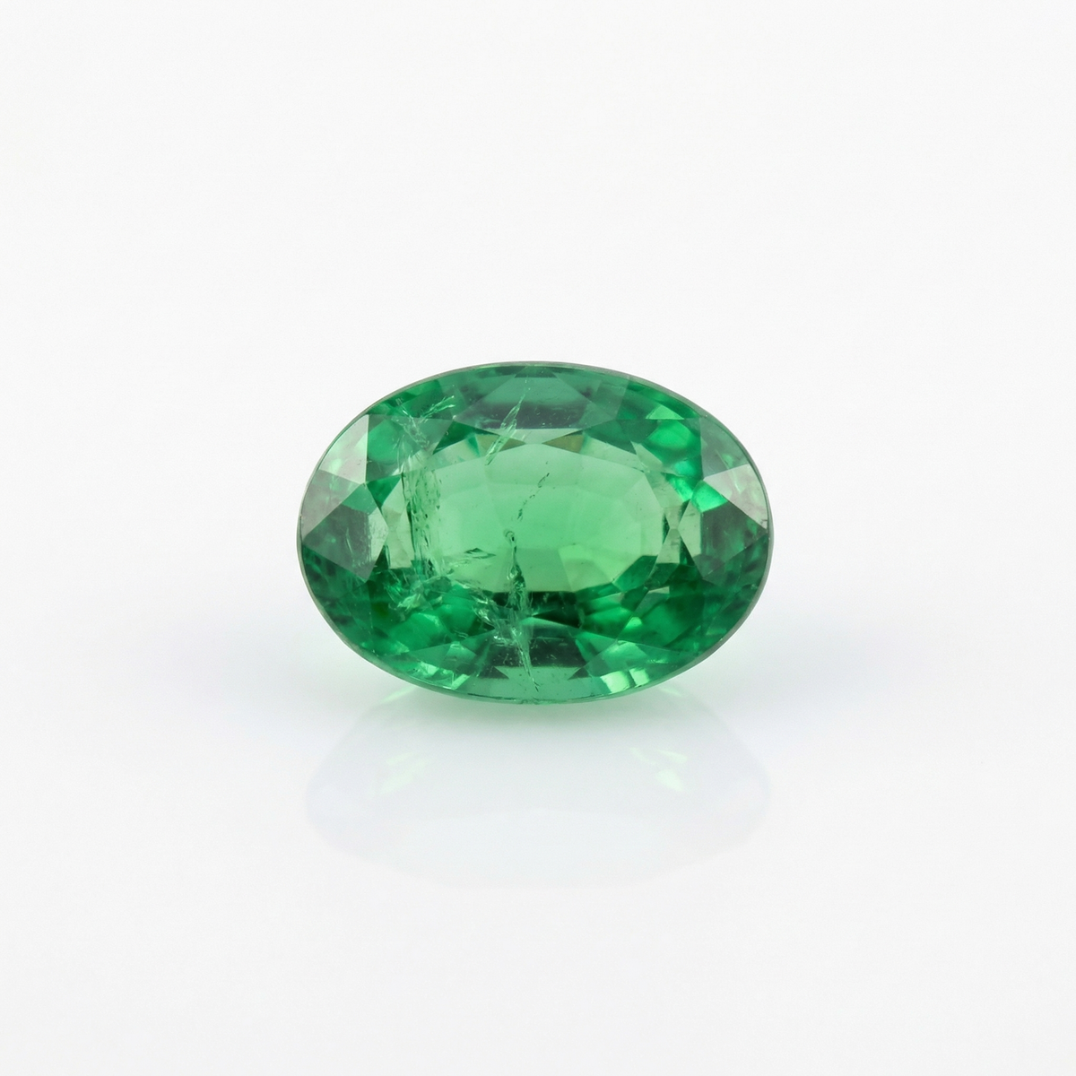 IGI Certified Natural Tsavorite Garnet | 0.45 Carat Oval Cut | Green ...
