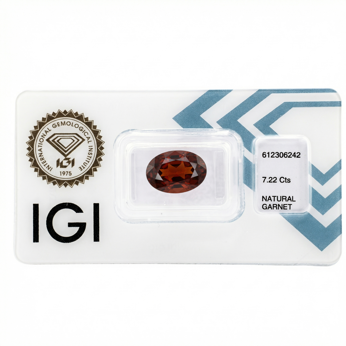 IGI Certified Natural Garnet | 7.22 Carat Oval Cut | Reddish Orange-Saleh Sallom