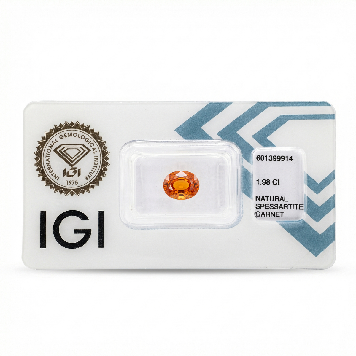 IGI Certified Natural Spessartite Garnet | 1.98 Carat Oval Cut | Yellowish Orange-Saleh Sallom
