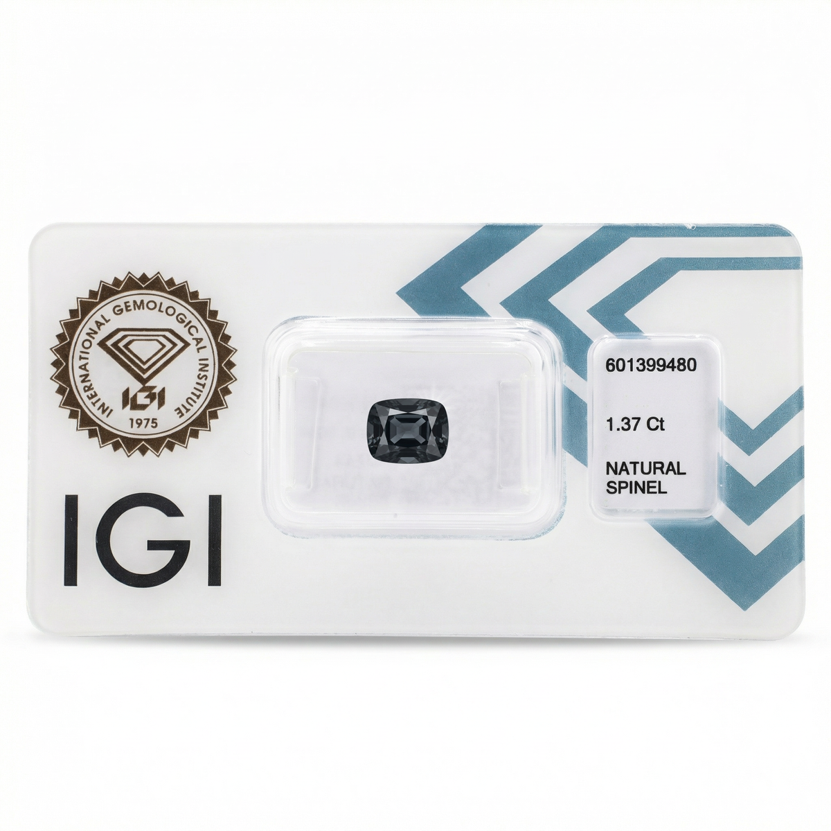 IGI Certified Natural Spinel | 1.37 Carat Cushion Cut | Dark Greyish Violet