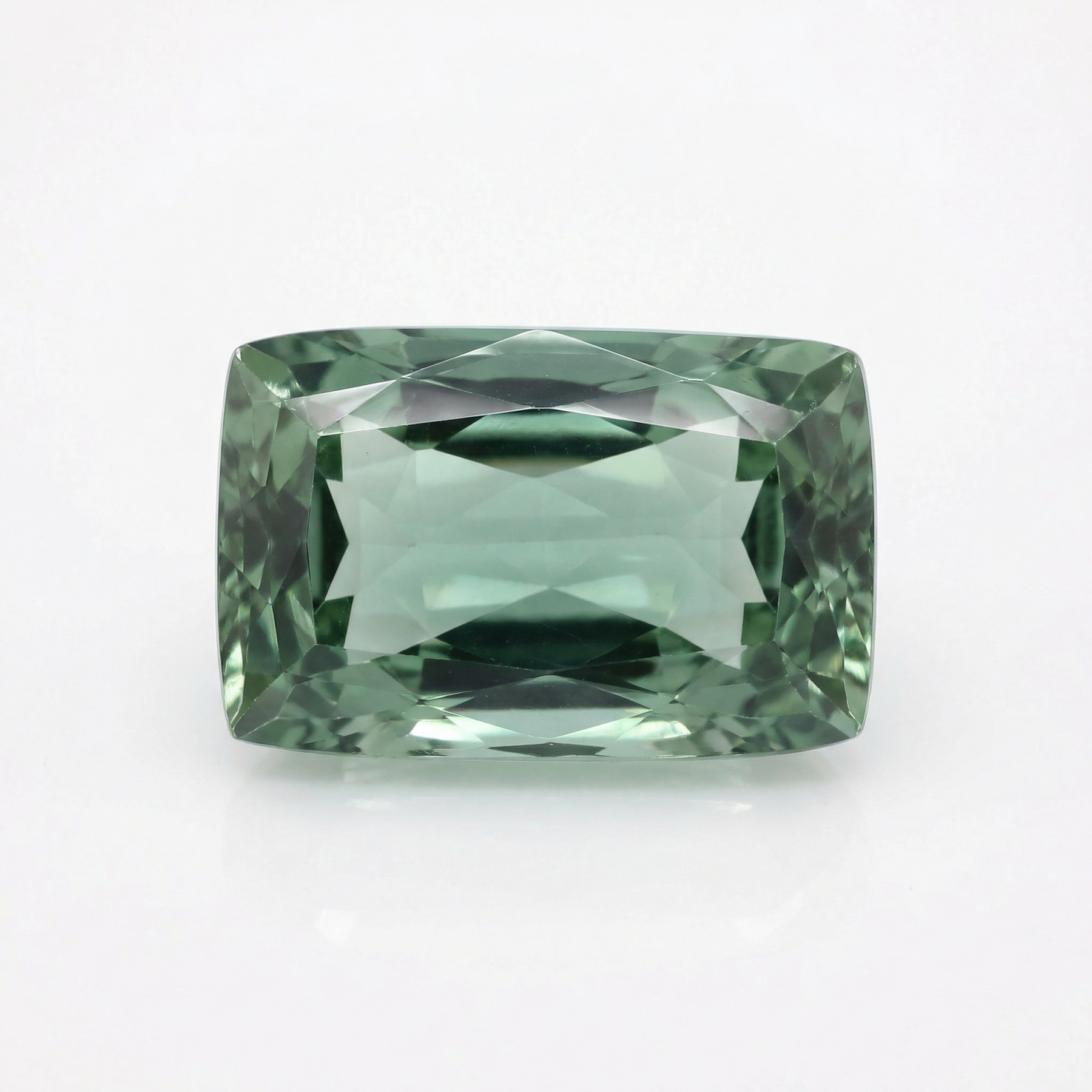 IGI Certified Natural Green Quartz | 8.80 Carat Cushion Cut | Yellowish Green