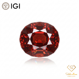 IGI Certified Fiery Red Garnet | 2.58 Carat Oval Cut | Elegant Statement Gem
