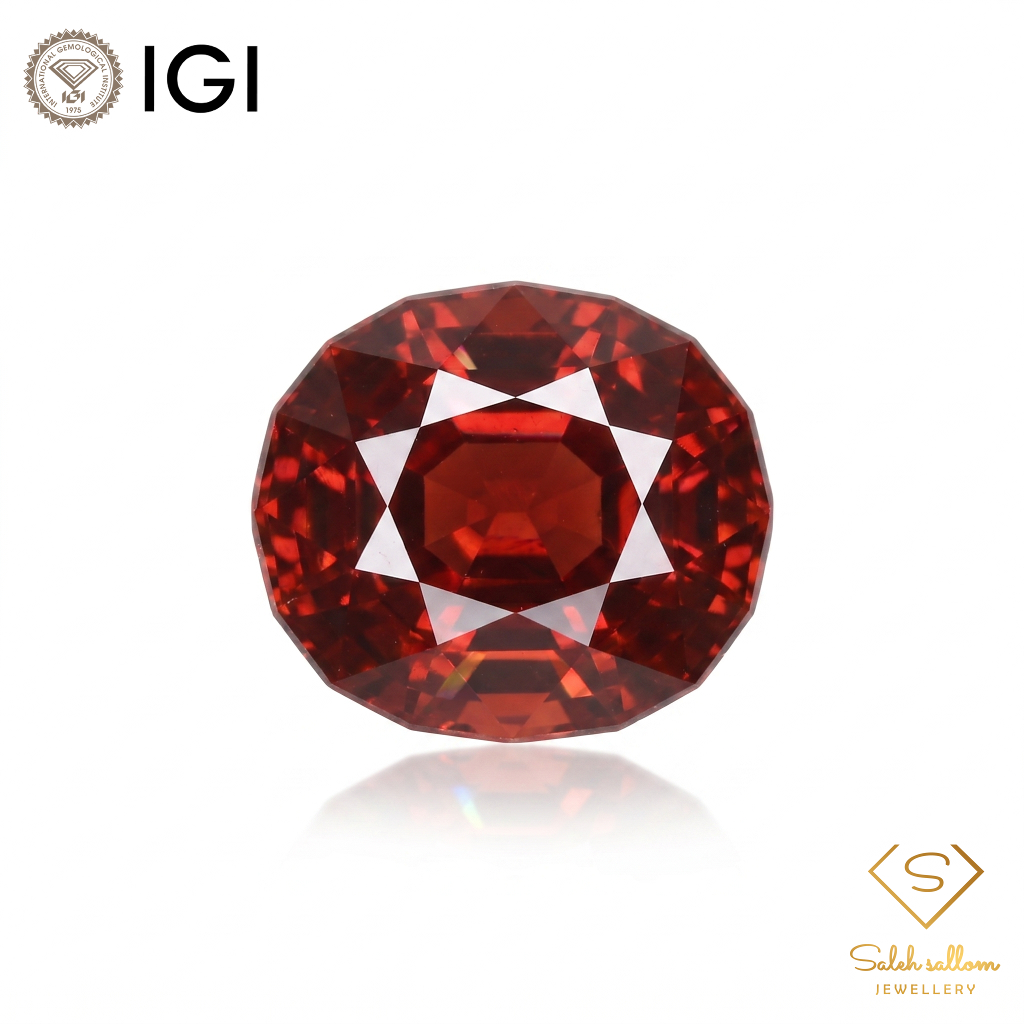 IGI Certified Fiery Red Garnet | 2.58 Carat Oval Cut | Elegant Statement Gem