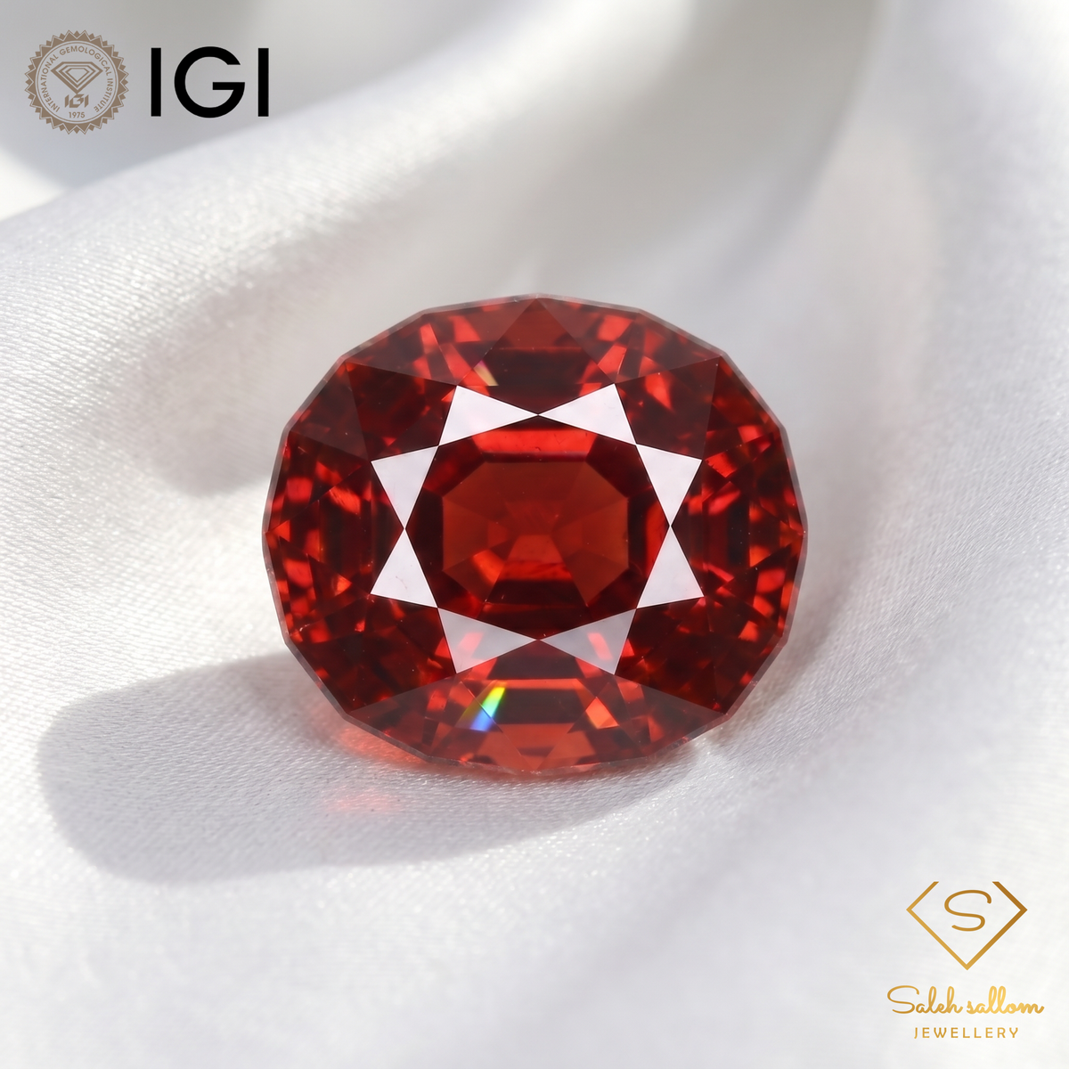 IGI Certified Fiery Red Garnet | 2.58 Carat Oval Cut | Elegant Statement Gem