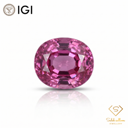 IGI Certified Natural Rhodolite Garnet | 1.94 Carat Cushion Rose Cut | Pinkish Purple