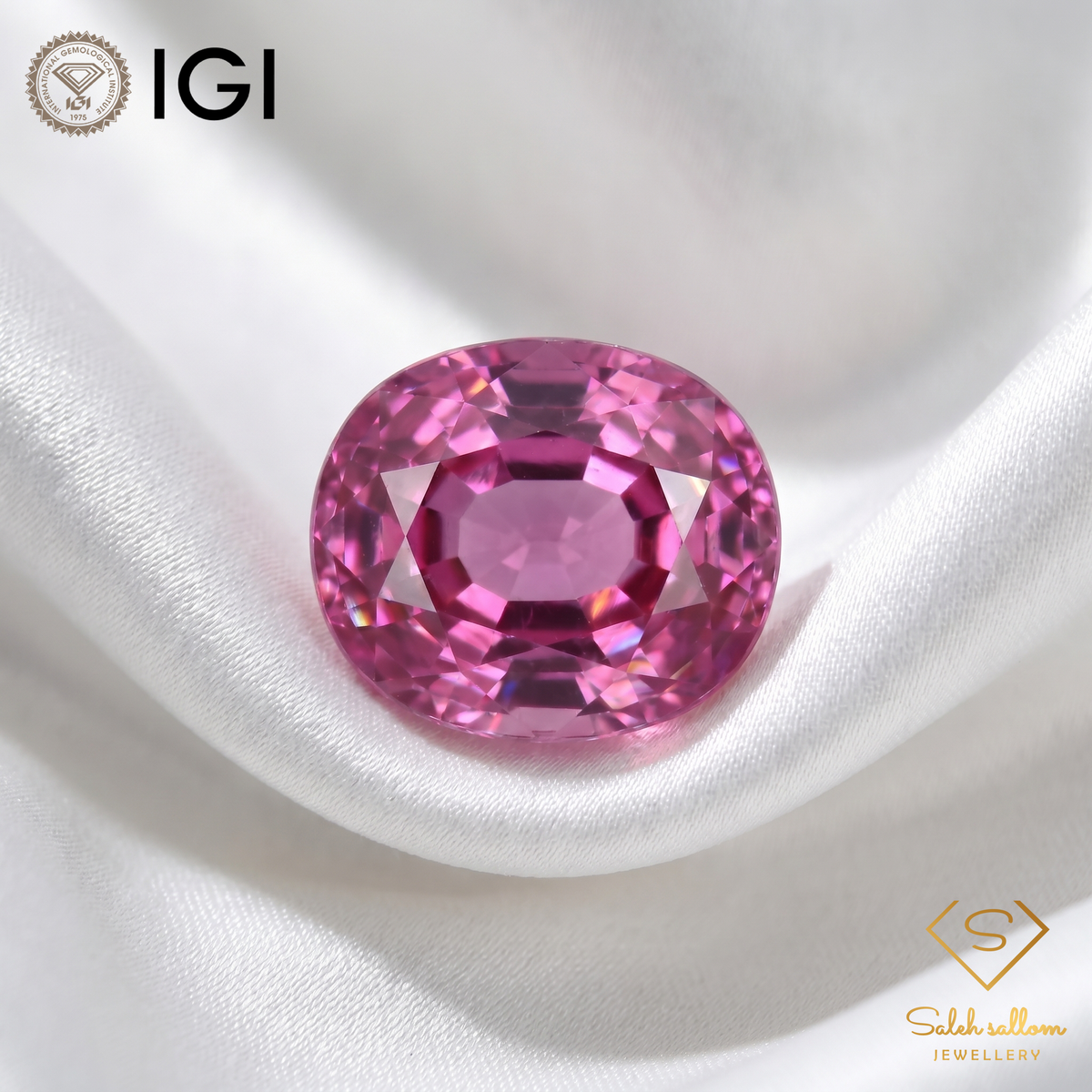 IGI Certified Natural Rhodolite Garnet | 1.94 Carat Cushion Rose Cut | Pinkish Purple