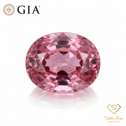 GIA Certified Natural Pink Tourmaline | 3.28 Carat Oval Cut | Elegant Soft Pink-Saleh Sallom