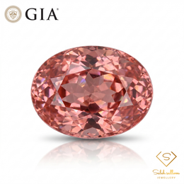GIA Certified Natural Pink Tourmaline | 2.30 Carat Oval Cut | Orangy Pink-Saleh Sallom