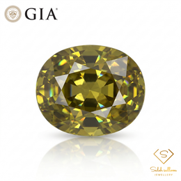 GIA Certified Natural Greenish Yellow Tourmaline | 1.26 Carat Oval Cut | Bright Lime Tone