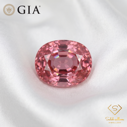 GIA Certified Natural Pink Tourmaline | 3.24 Carat Cushion Cut | Purplish Pink