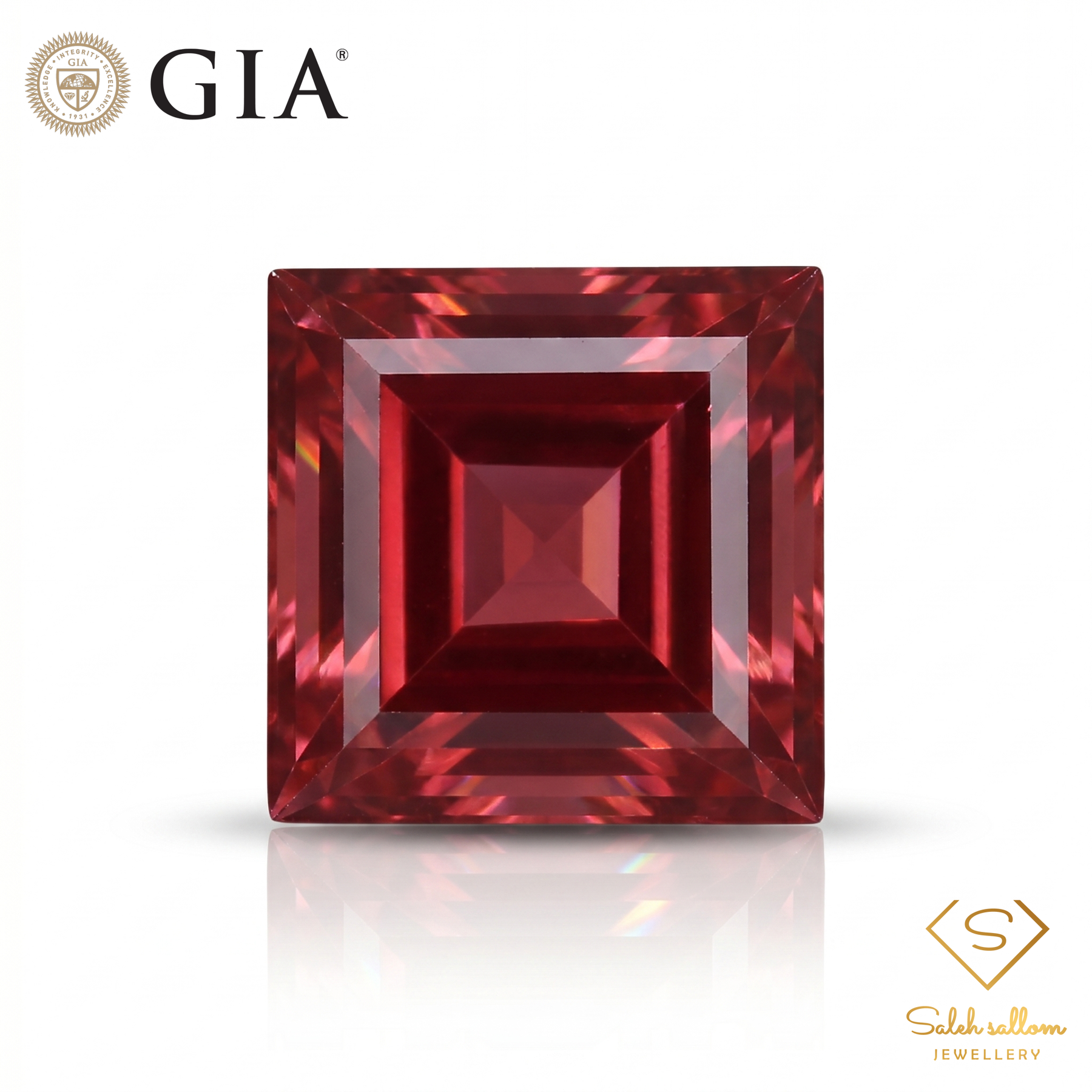 GIA Certified Color Change Tourmaline | 1.95 Carat Square Step Cut | Pink ↔ Orange Transformation