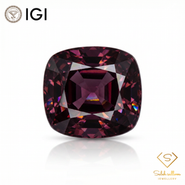 IGI Certified Natural Purple Spinel | 1.16 Carat Cushion Cut | Vibrant Violet Gemstone