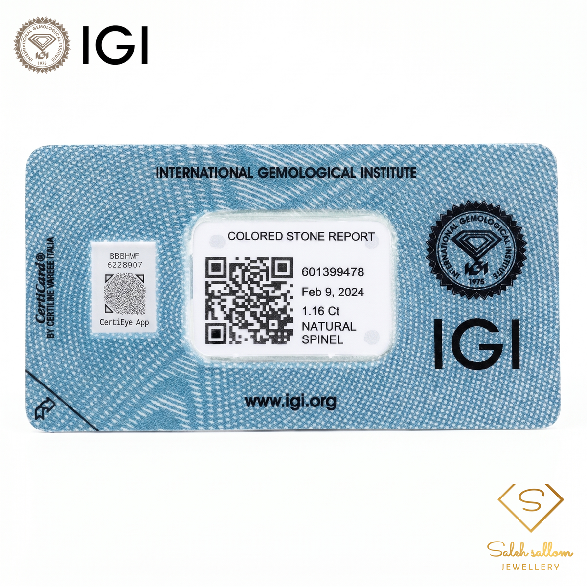 IGI Certified Natural Purple Spinel | 1.16 Carat Cushion Cut | Vibrant Violet Gemstone
