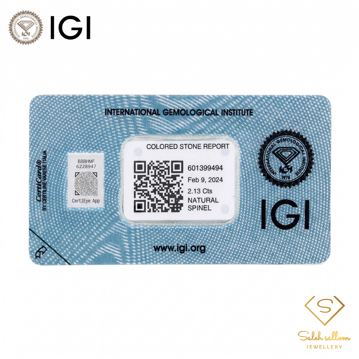 IGI Certified Natural Dark Purple Spinel | 2.13 Carat Cushion Cut | Deep Violet Luxury Gem