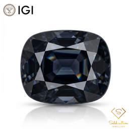 IGI Certified Natural Dark Purple Spinel | 2.13 Carat Cushion Cut | Deep Violet Luxury Gem