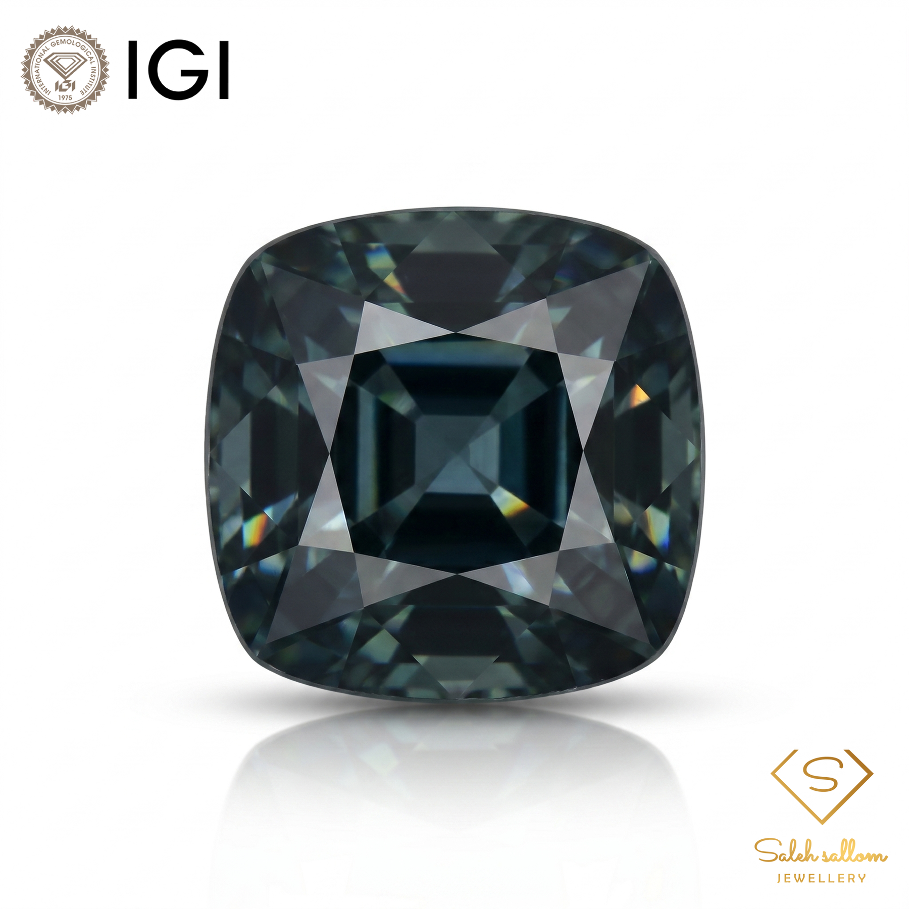 IGI Certified Natural Dark Violet Spinel | 3.02 Carat Cushion Cut | Bold Luxury Statement Gemstone