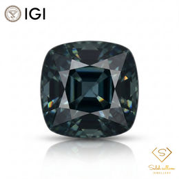 IGI Certified Natural Dark Violet Spinel | 3.02 Carat Cushion Cut | Bold Luxury Statement Gemstone