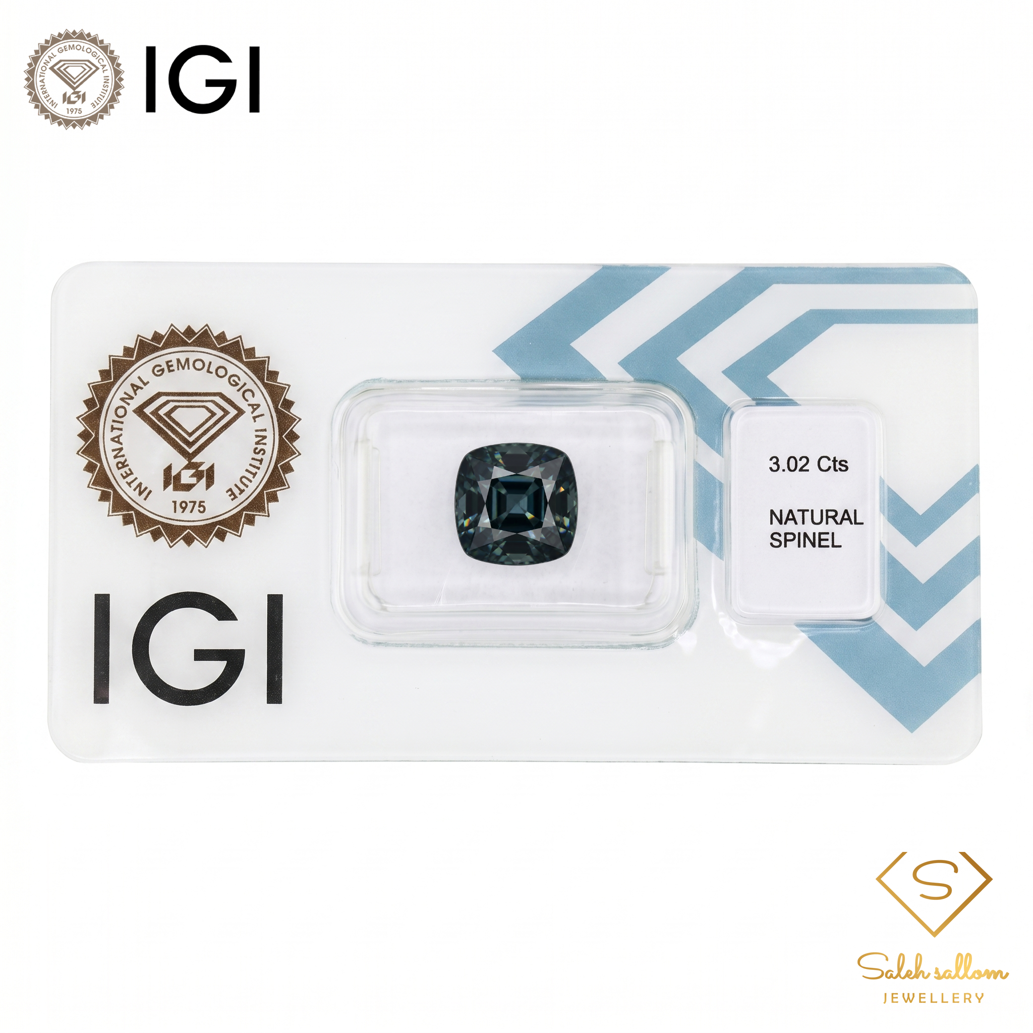 IGI Certified Natural Dark Violet Spinel | 3.02 Carat Cushion Cut | Bold Luxury Statement Gemstone Secondary image