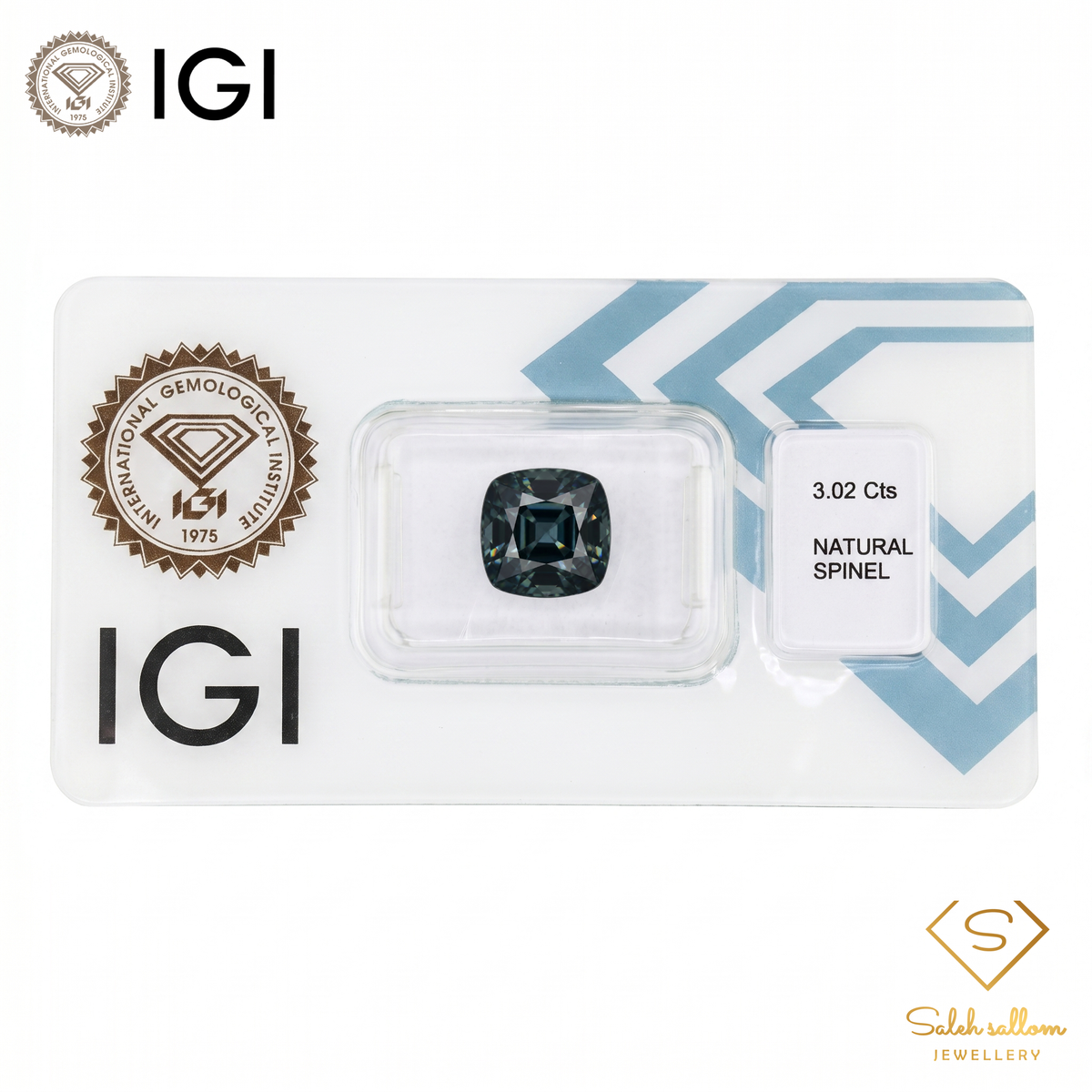 IGI Certified Natural Dark Violet Spinel | 3.02 Carat Cushion Cut | Bold Luxury Statement Gemstone