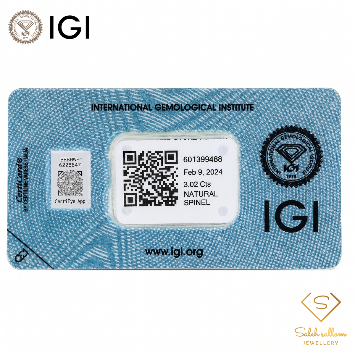 IGI Certified Natural Dark Violet Spinel | 3.02 Carat Cushion Cut | Bold Luxury Statement Gemstone