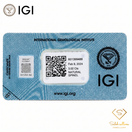 IGI Certified Natural Dark Violet Spinel | 3.02 Carat Cushion Cut | Bold Luxury Statement Gemstone