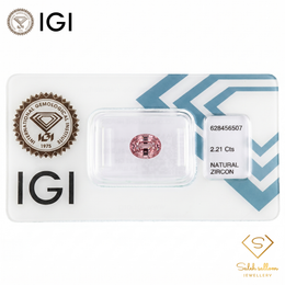 IGI Certified Natural Pink Zircon | 2.21 Carat Oval Cut | Brilliant Blush Luxury Gemstone-Saleh Sallom