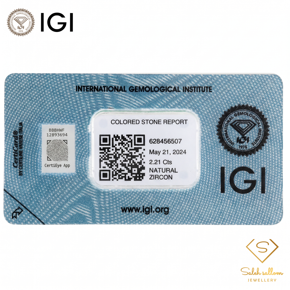 IGI Certified Natural Pink Zircon | 2.21 Carat Oval Cut | Brilliant Blush Luxury Gemstone-Saleh Sallom