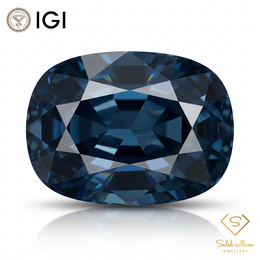 IGI Certified Natural Indicolite Tourmaline | 0.72 Carat Cushion Cut | Rare Greenish Blue Gemstonev