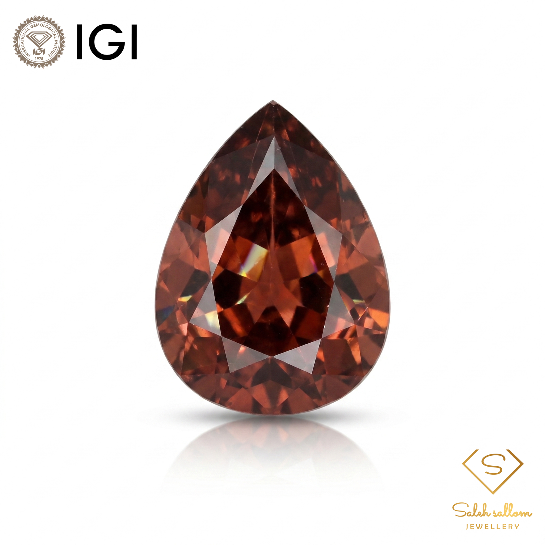 IGI Certified Natural Rubellite Tourmaline | 7.01 Carat Pear Cut | Intense Purplish Red Statement Gemstone