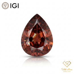 IGI Certified Natural Rubellite Tourmaline | 7.01 Carat Pear Cut | Intense Purplish Red Statement Gemstone