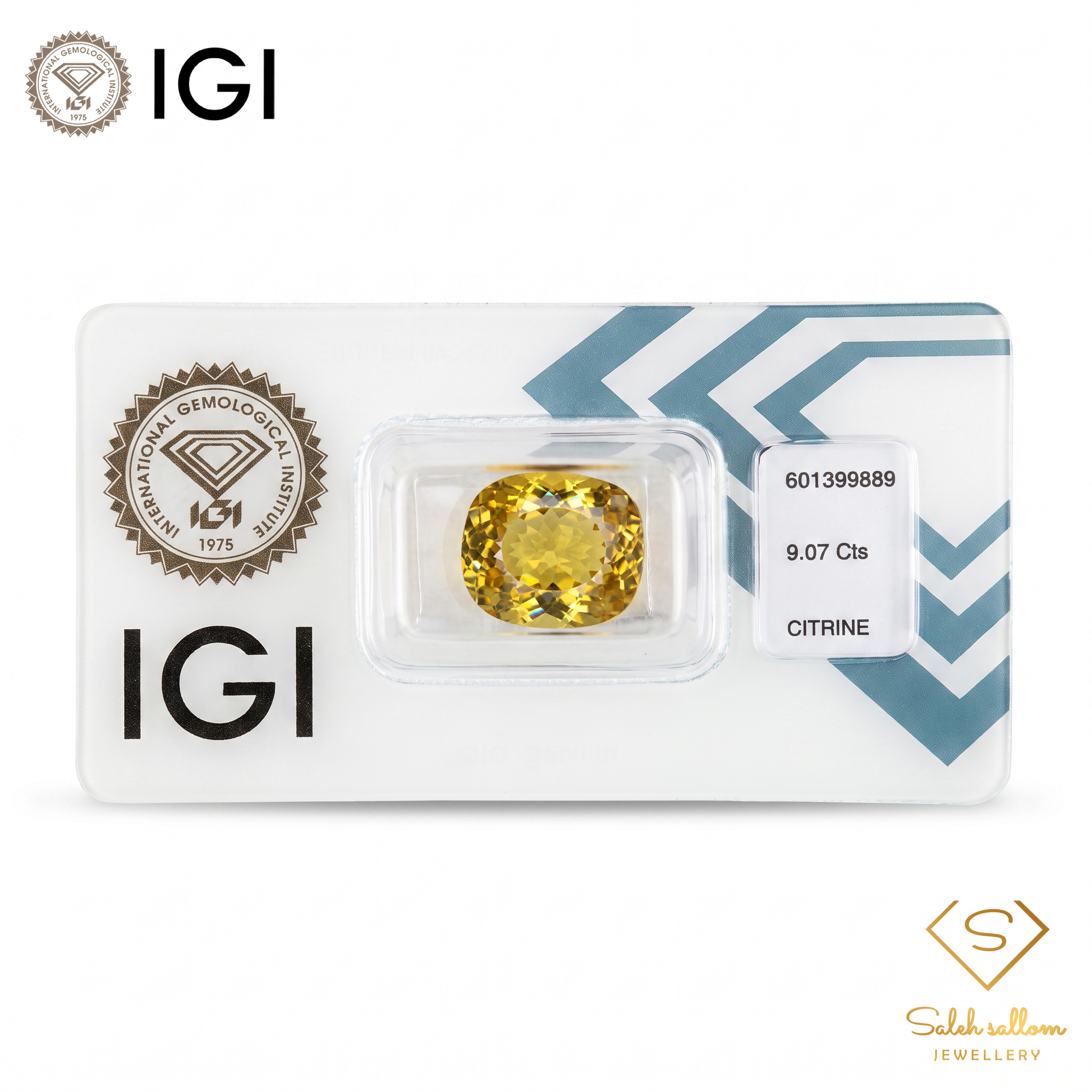IGI Certified Golden Citrine | 9.07 Carat Cushion Cut | Elegant Everyday Luxury Gem Secondary image